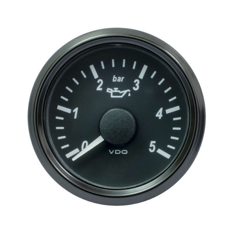 VDO SingleViu 0248 Engine Oil Pressure 5Bar Black 52mm gauge